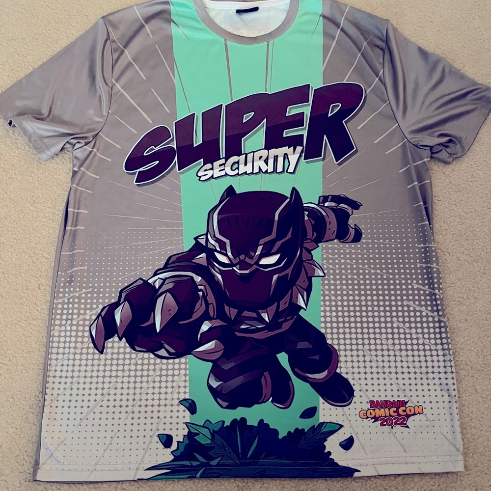 Bahrain Comic Con 2022 Black Panther Super Security Shirt